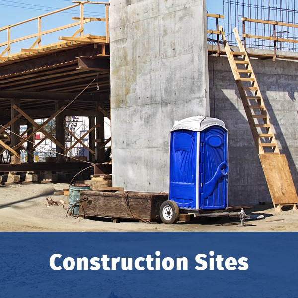 portable restroom at a construction site in Mukilteo WA